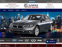Tablet Screenshot of jclopezautos.com